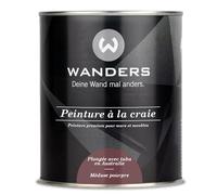Wanders Peinture Shabby Chic à la Craie 750 ml - Méduse Violette/Rouge Pâle - Laque pour Cuisine et Peinture pour Meubles sans Ponçage. Peinture à la Craie, pour Bois & Plus. Haute Couvrance, Séchage