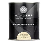 Wanders Shabby Chic - Peinture à base de craie 750 ml - Lumière de soleil/jaune clair - Peinture pour meubles de cuisine et meubles sans frises Chalk Paint, pour bois et bien plus encore, à séchage
