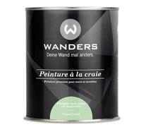 Wanders Shabby Chic Peinture à la craie 750 ml - Corail vert/Vert clair - Laque pour meubles de cuisine et peinture pour meubles sans ponçage. Peinture à la craie, pour bois & plus. Haute couvrance