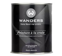 Wanders Shabby Chic Peinture à la craie 750 ml - Douceur Obscurité/Gris Lilas Foncé - Laque pour meubles de cuisine et peinture pour meubles sans ponçage. Peinture à la craie, pour bois & plus. Haute