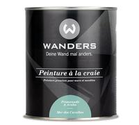 Wanders Shabby Chic Peinture à la craie 750 ml - Mer des Caraïbes et turquoise pâle - Peinture pour meubles de cuisine et meubles de cuisine sans ponçage - Peinture à la craie pour bois et plus encore