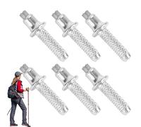 Wanderstockspitzen Trekkingstockspitzen Hartmetall-Wolframstahl 6 Stück Wanderstockspitze, Rutschfeste Wander-Trekkingstöcke, Stiefelspitzen Für Harte Böden, Schneefelsen