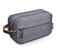 WANDF Trousse de Toilette pour Hommes Femmes Trousse de Toilette pour Hommes Femmes Nylon Léger (B - Gris Denim)