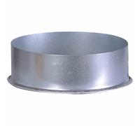 FIREFIX A150/K FAL Bouchon de Tuyau de poêle Ø 150 mm - Tubes en tôle d'acier 0,6 mm d'épaisseur - Soudé au Laser - Argent