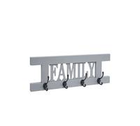 Wandgarderobe MENDLER HWC-C60 Family Shabby-Look Vintage 60x21cm grau-blau vintage G