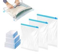 WANDGU 15 Pièces Compression Sous Vide: Sac Sous Vide Roulé à la Main 32x39, 35x50, 40x60 cm, Sac Compression Voyage Imperméable et Réutilisables, Pas Besoin de Pompe pour Vêtements, Literie etc