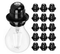 WANDGU 15 Pièces Douille Ampoule E27: 250V 60W E27 Douille de Lampe, Support de Lampe en Plastique pour Café Restaurant Cuisine