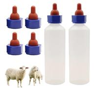 WANDGU 2 pièces biberon de lait d'agneau : biberon d'élevage de lait d'agneau 500 ml avec 4 tétines de lait, biberon d'allaitement pour mouton avec poignée, biberons d'élevage d'animaux de ferme