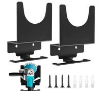 WANDGU - 2 Supports Mural pour Meuleuse d'Angle en Métal Premium, Support Robuste Antidérapant - Gain de Place, Installation Facile, Organisateur d'Atelier pour Polisseurs, Outils