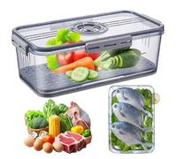 WANDGU 33×18×11cm Boîte à Pain: Boîtes à Pain Hermétiques pour Comptoir de Cuisine, Porte-Pain, Enregistrement du Temps avec Couvercle Boîte à Pain pour Pain Fait Maison, Chignon, Bagel, Pain