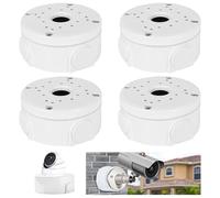 WANDGU 4 Pièce Caméra Extérieure Boîte de Jonction: Support Universel de de Boîte de Jonction de Caméra de Sécurité, Compatible avec Caméras Dôme, Étanche, Boîte de Jonction de Câble Cachée
