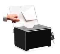 WANDGU Boîte de don acrylique verrouillable avec clé noire - caisse enregistreuse pour commentaires