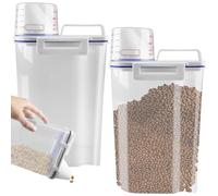 WANDGU Boîte de rangement et distributeur hermétique 2,5 l 2 pièces avec bec verseur, boîte de conservation de nourriture pour chat