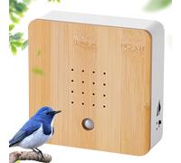 WANDGU Boîte moderne de chant des oiseaux avec support mural : boîte de son à sons naturels, boîte à détecteur de mouvement, chant d'oiseaux, chant d'oiseaux relaxant pour salle de bain, spa et