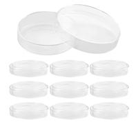 WANDGU Boîtes de Pétri en verre avec couvercle : 10 boîtes de Pétri stérile transparentes, 90 x 20 mm, bol de culture cellulaire Petri en verre borosilicate, boîtes de pétri en verre autoclavables