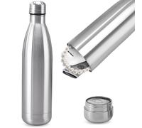 WANDGU bouteille de 750 ml avec compartiment secret : bouteille d'eau en acier inoxydable, isolée sous vide, anti-fuite, Diversion
