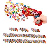 WANDGU Canon à Confettis de Fête: Ensemble de 60 Pistolets à Confettis, Accessoires pour Ambiance de Festival pour Fêtes, Carnaval, Anniversaires