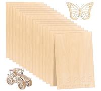 WANDGU Contreplaqué: 15 Pièces 300 x 200 x 2mm Plaque Bois de Balsa, Planche de Bois Modèle Avion, Contreplaqué non Fini, Planche pour Pyrogravure, Plaque Bois pour Gravure, Peinture, Bricolage