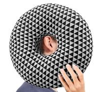 WANDGU Coussin de piercing avec trou : 30 x 30 x 9 cm en coton - Coussin donut pour l'oreille contre les douleurs d'oreille, coussin de piercing pour soulager la douleur des oreilles - Piercing