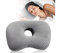 WANDGU Coussin de piercing avec trou : coussin d'oreille doux pour les personnes dormant sur le côté, coussin de piercing d'oreille, oreiller en relief pour les douleurs d'oreille, piercing dormant