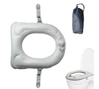 WANDGU Coussin de Siège de Toilette Gonflable: PVC Gonflable Coussin de Siège de Toilette avec Ventouse et Sac de Rangement, Gonflable Coussin Surélevé pour Toilettes pour Personnes Âgées, Handicapés