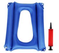 WANDGU Coussin de siège orthopédique Gonflable en Forme de Beignet : Coussin de Beignet avec Mini Pompe Portable, Coussin de siège Gonflable orthopédique, Fauteuil Roulant de Voiture, Doux, Bleu