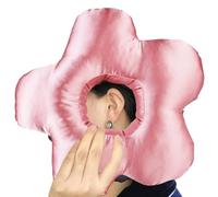WANDGU Coussin Piercing avec Trou: Rose Oreiller De Piercing Dormir sur Côté, Coussin en Forme Donut pour Soulager Les Douleurs d'oreille, Oreiller avec Trou pour Les Personnes Dormant sur Côté