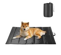 WANDGU Couverture pour Chien en Déplacement : 120×70 cm Lit pour Chien Lavable, Couverture Pliable pour Animaux de Compagnie en Extérieur, Idéale pour Les Voyages pour Chiens Moyens et Grands, Noir
