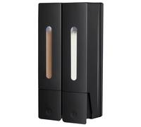 WANDGU Distributeur de savon mural : 2 pièces 400 ml Distributeur de savon sans perçage Distributeur de gel douche avec fenêtre transparente pour maison, hôtel, salle de bain Distributeur de douche