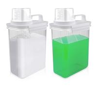 WANDGU Distributeur Lessive Liquide: 2 Pièces 2000ml Gobelet Doseur, Distributeur Hermetique pour Lessive en Poudre