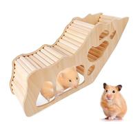 WANDGU Échelle d'escalade pour Hamster : Maison en Bois, Cachette et Accessoires pour Petits Animaux de Compagnie, Hamsters et Gerbilles