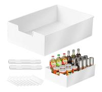 WANDGU Étagères de rangement télescopiques 31,5 cm x 21,5 cm x 9 cm Blanc Cuisine Salon Maison