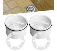 WANDGU Filtre à Cheveux+Tuyau Plongeur pour Douche: 2 Pièces Kit de Attrape Cheveux avec Tuyau Plongeur, Filtre à Cheveux Vidage de Douche Compatible avec Bonde D'écoulement 6960, 6963, 6961 (Blanc)