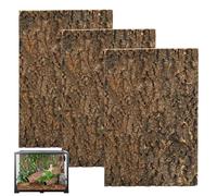 WANDGU Fond d'écorce de liège pour Terrarium : 2 pièces d'écorce d'aspect Naturel, écorce de liège pour Terrarium, Aspect écorce d'arbre Naturel, liège Noir 100% Naturel, Fond de Carreaux de liège