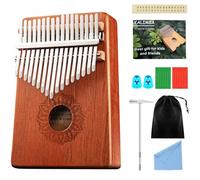 WANDGU Kalimba 17 clés : Mini Kalimba portable - Piano à pouce - Instrument de musique professionnel avec pack d'apprentissage pour enfants et adultes