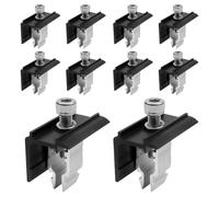 WANDGU Lot de 10 supports de panneau solaire avec clé : support de panneau solaire de 30 mm, pince de bord, support de panneau solaire réglable, pince de bord, noir pour montage de panneau solaire