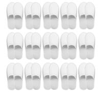 WANDGU Lot de 15 paires de chaussons d'hôtel 28 x 11 x 0,6 cm, pantoufles en éponge pour centre de beauté, médecins, hôtels, femmes et hommes, pantoufles d'invités unisexe blanc, Blanc., Taille unique