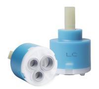 WANDGU Lot de 2 cartouches en céramique de 40 mm pour robinet de rechange : cartouche pour robinet de cuisine, robinet de lavabo, robinets de salle de bain et robinets de bidet, cartouche en céramique