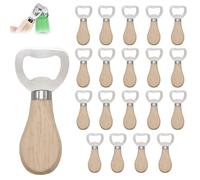 WANDGU Lot de 20 décapsuleurs en bois : ouvre-bière personnalisé, ouvre-bouteille gravé en bois, décapsuleur drôle cadeau de fête des pères bière pour la maison, l'extérieur, grand cadeau pour les