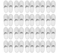 WANDGU Lot de 20 paires de chaussons d'hôtel 28 x 11 cm, pantoufles en tissu éponge pour centre de beauté, spa, médecins, femmes et hommes, pantoufles unisexes blancs