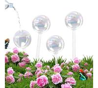 WANDGU Lot de 4 boules d'arrosage pour plantes : boules d'arrosage colorées en verre, ampoules auto-arrosantes, appareils d'irrigation pour plantes d'intérieur, jardin et balcon
