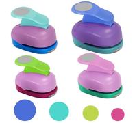 WANDGU Lot de 4 perforatrices rondes à motif - 4 tailles - Pour bricolage, scrapbooking, albums photo (9 mm, 16 mm, 25 mm, 38 mm)