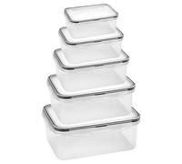 WANDGU Lot de 5 plats à micro-ondes plats à micro-ondes avec couvercle en matériau PP (300 ml 600 ml 1000 ml 1800 ml 2800 ml), récipient de conservation pour chauffer pour aliments, sans BPA