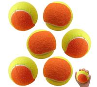 WANDGU Lot de 6 balles de tennis : balles de tennis pour chien & entraînement avancé en polyester avec sac en filet pour l'agilité, l'entraînement professionnel et l'utilisation sur terrain de sable