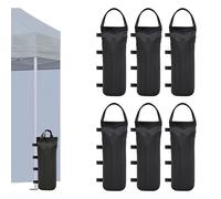 WANDGU Lot de 6 sacs de sable pour tonnelle 50 x 20 cm, poids de jambes 800D, tissu Oxford de qualité industrielle, poids de sac de sable pour tonnelle, tente de jardin