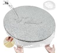 WANDGU Nappe Ronde Transparente: Nappe Ronde en Vinyle Ajustée avec Bord élastique, Nappe en PVC Imperméable et antidérapante Protecteur de Table pour Extérieur Intérieur Pique-Nique(45-56inch)
