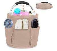 WANDGU Organisateur de produits de nettoyage : panier de nettoyage avec poignée, rangement pliable de produits de nettoyage, 28 x 28 cm, sac à outils de jardin avec 6 poches extérieures, chariot de