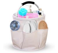 WANDGU Organisateur de produits de nettoyage : panier de nettoyage universel panier de rangement pliable avec poignée et 6 compartiments, panier à outils portable sac de nettoyage pour jardin, salle