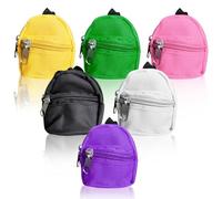 WANDGU Petit Sac à Dos de Poupée Sac: 6 Couleurs Dos à Glissière Mignon Mini Sac de Poupée, Mini Sacs à Dos, Mignon Sac à Dos à Glissière, Semblant De Jouer Au Sa c à Miniatures Sac pour Ornement