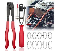 WANDGU Pinces à outils pour manchons essieu : ensemble de 12 colliers de serrage, 2 pinces de serrage pour manchons d'essieu, pince à collier d'oreille, bandes